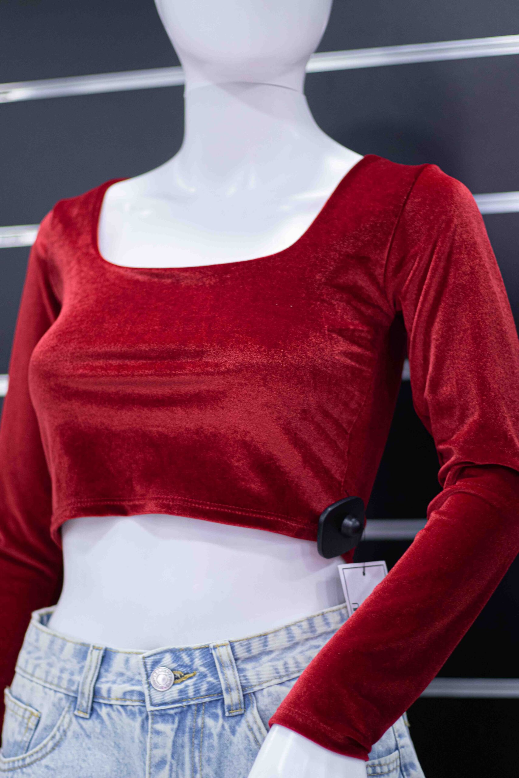 Velvet long sleeve top - Image 9