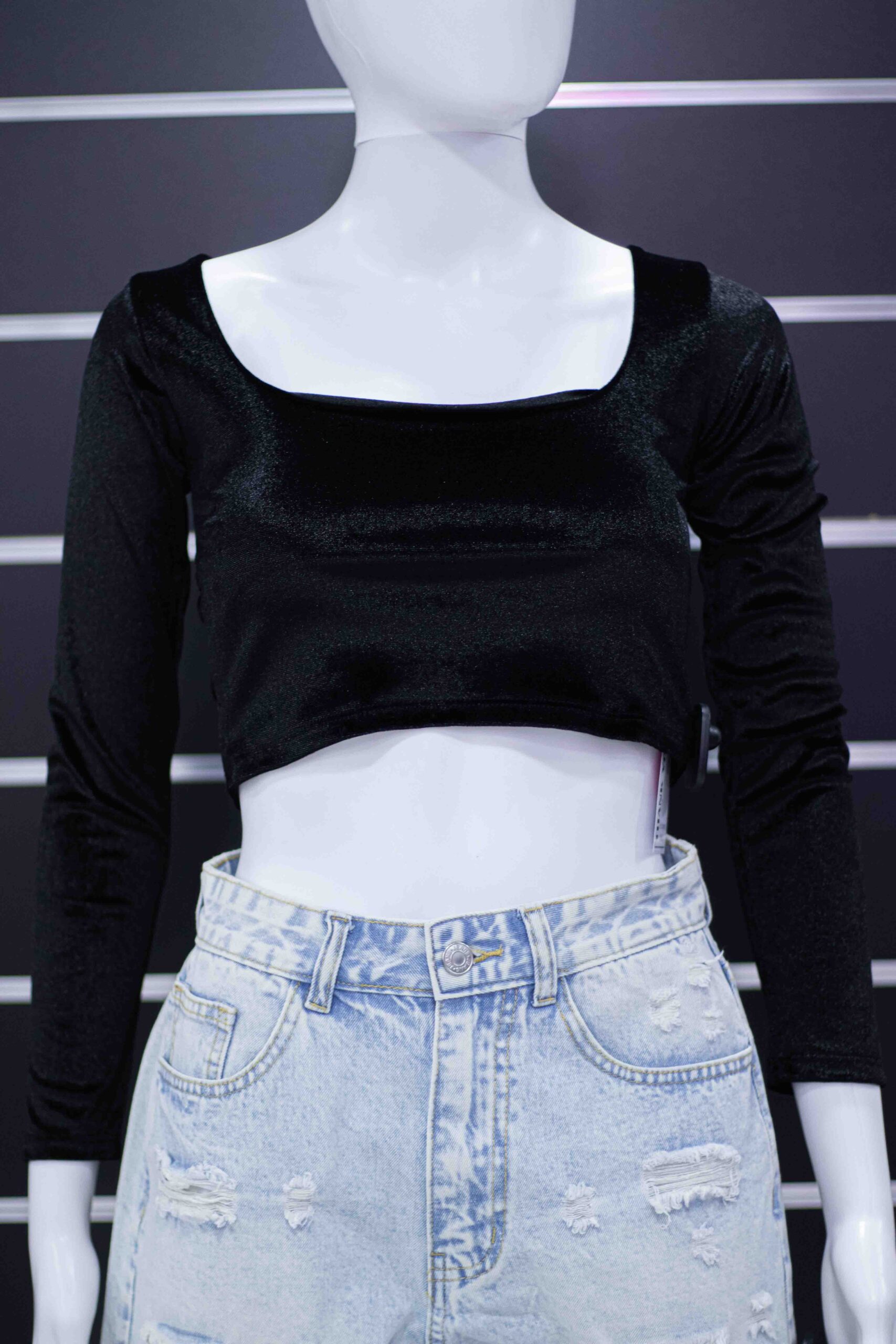 Velvet long sleeve top - Image 6