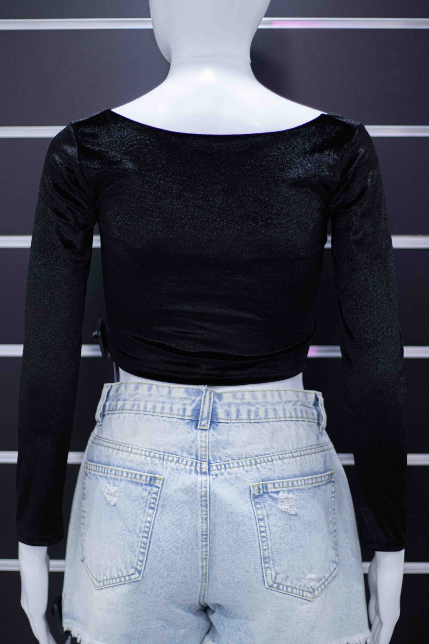 Velvet long sleeve top - Image 5