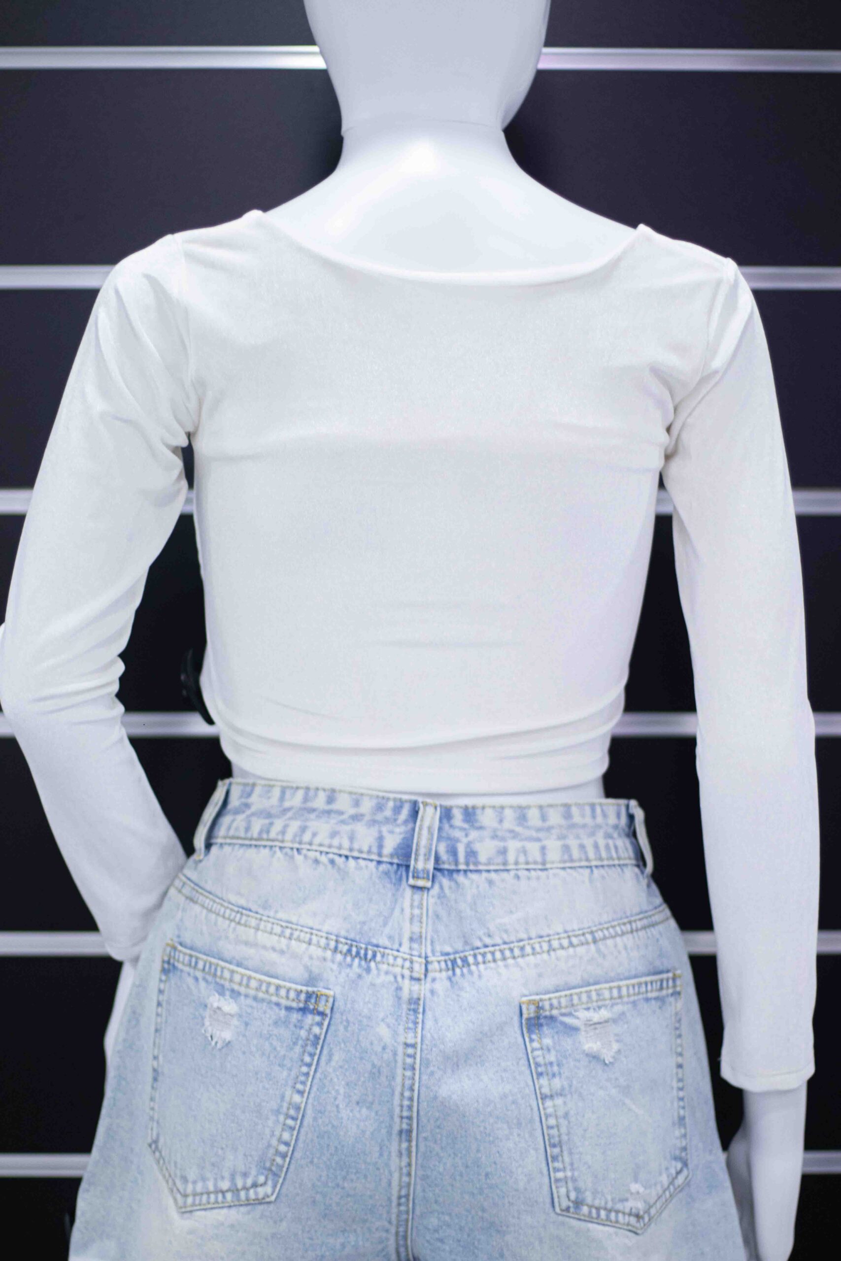 Velvet long sleeve top - Image 3