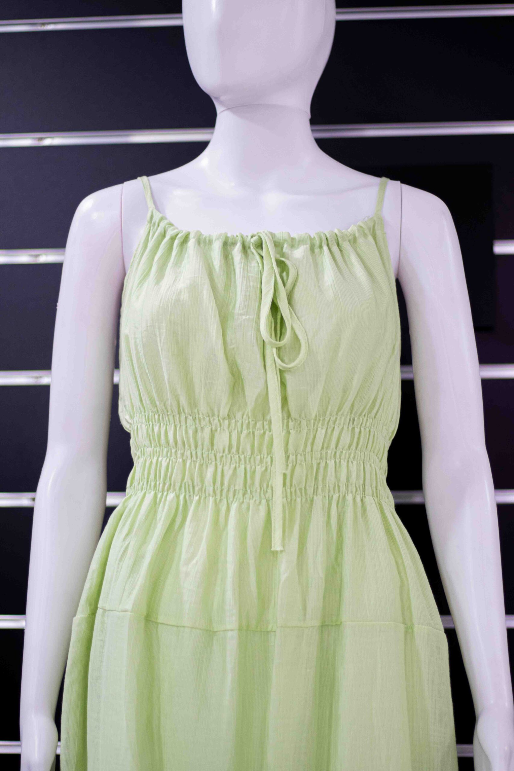 mid gathered long dress - Image 4