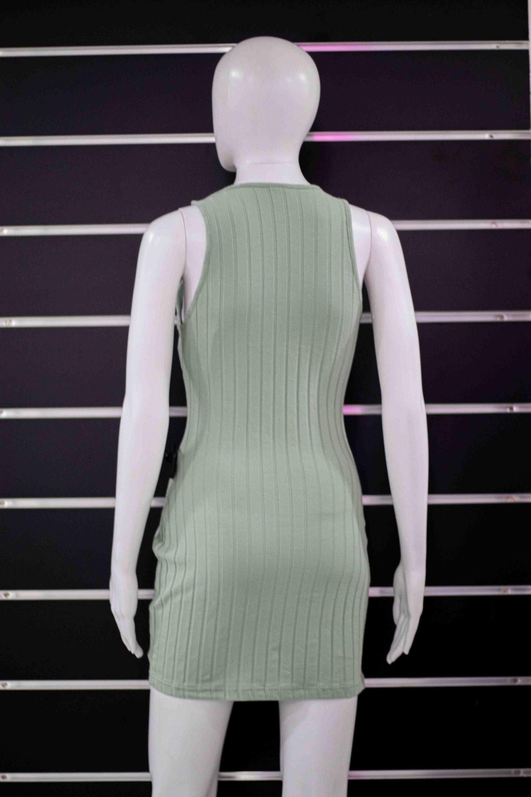 green stirpes bodycon dress - Image 3