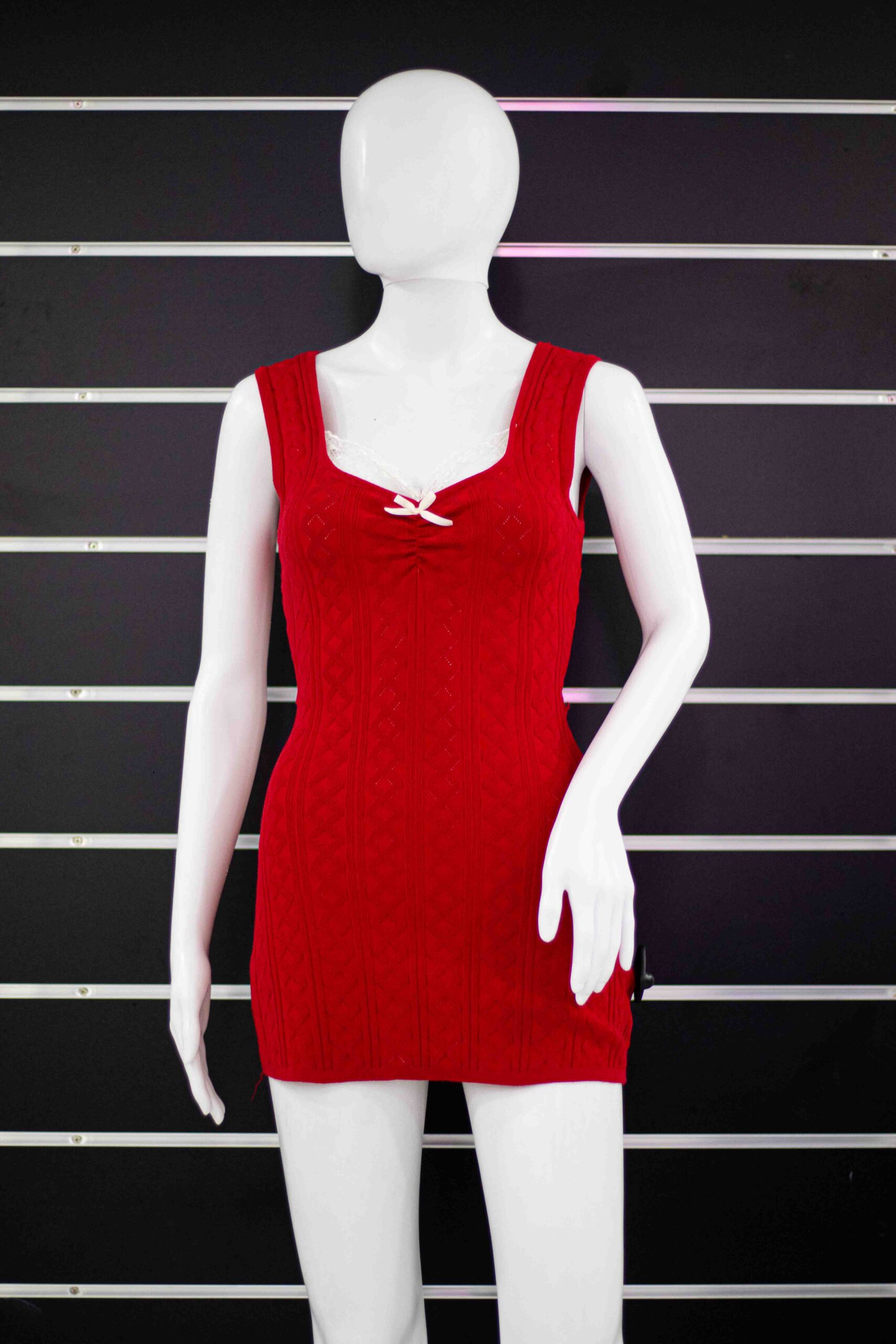 back open design short dress
