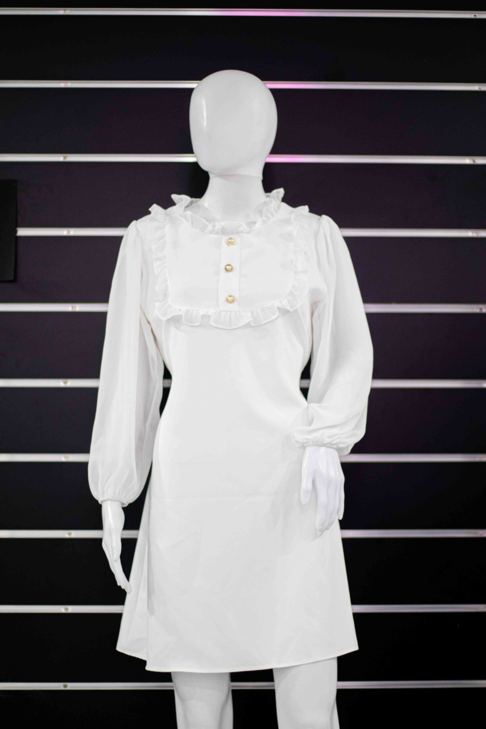 Korean button short dress