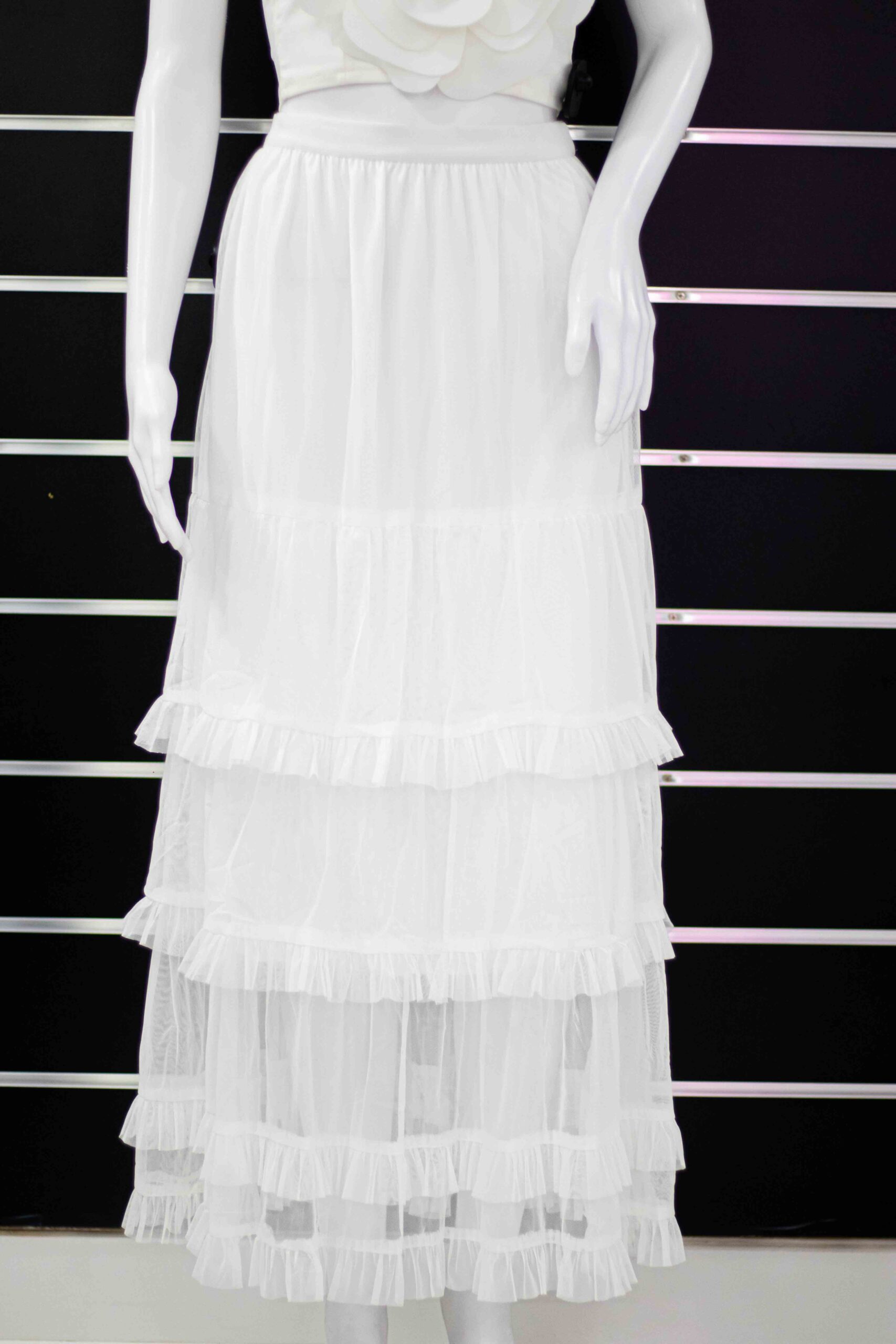 white half fluffy skirt - Image 5