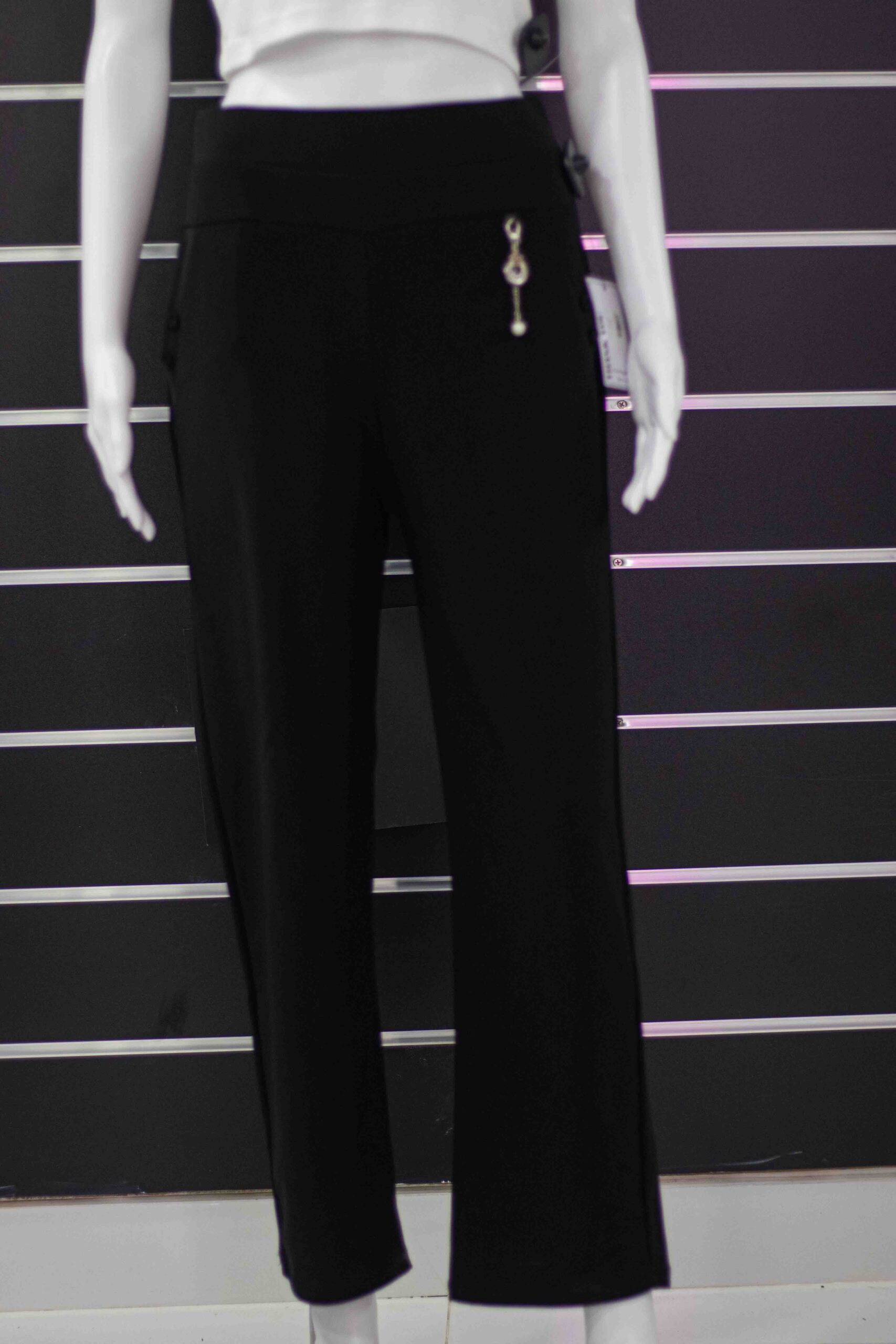 stretch office pant with side buttons - Image 7
