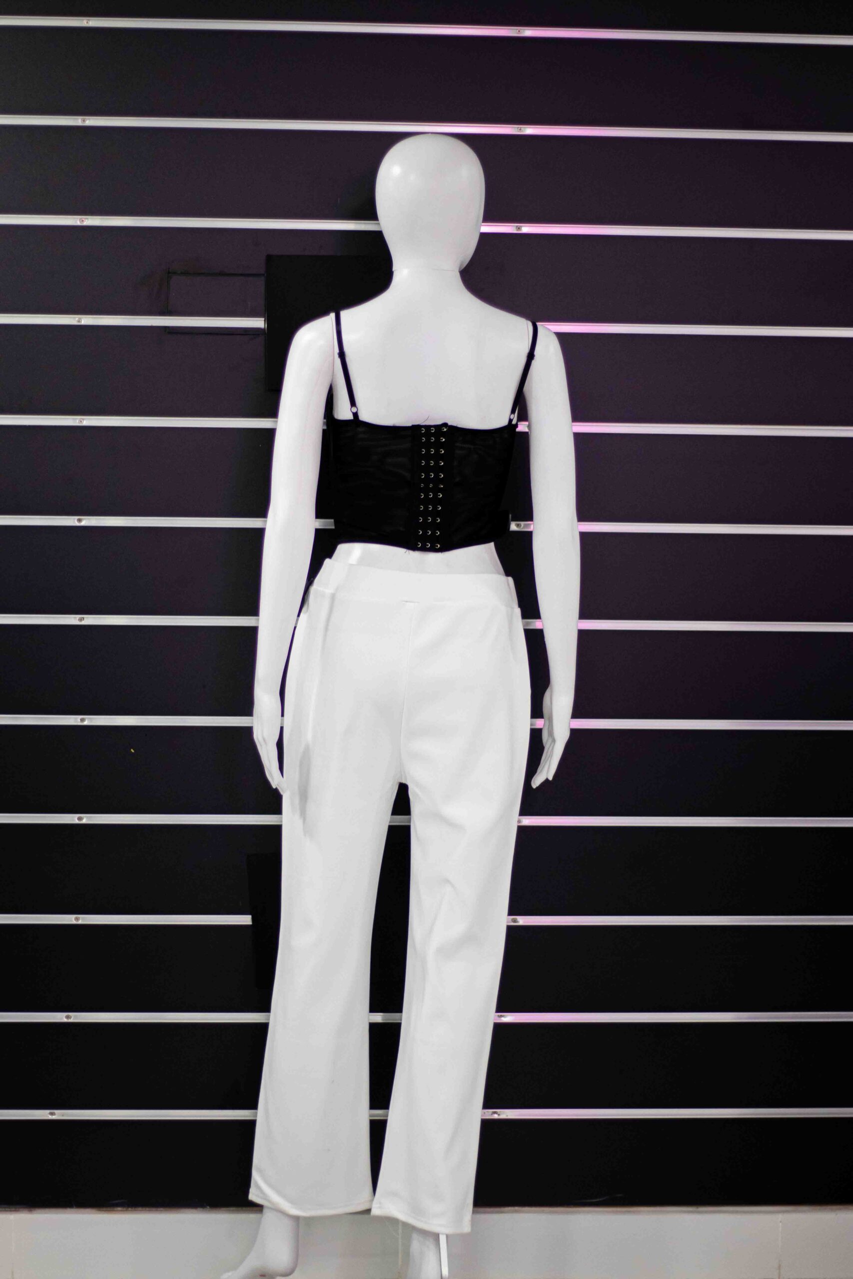 stretch office pant with side buttons - Image 4