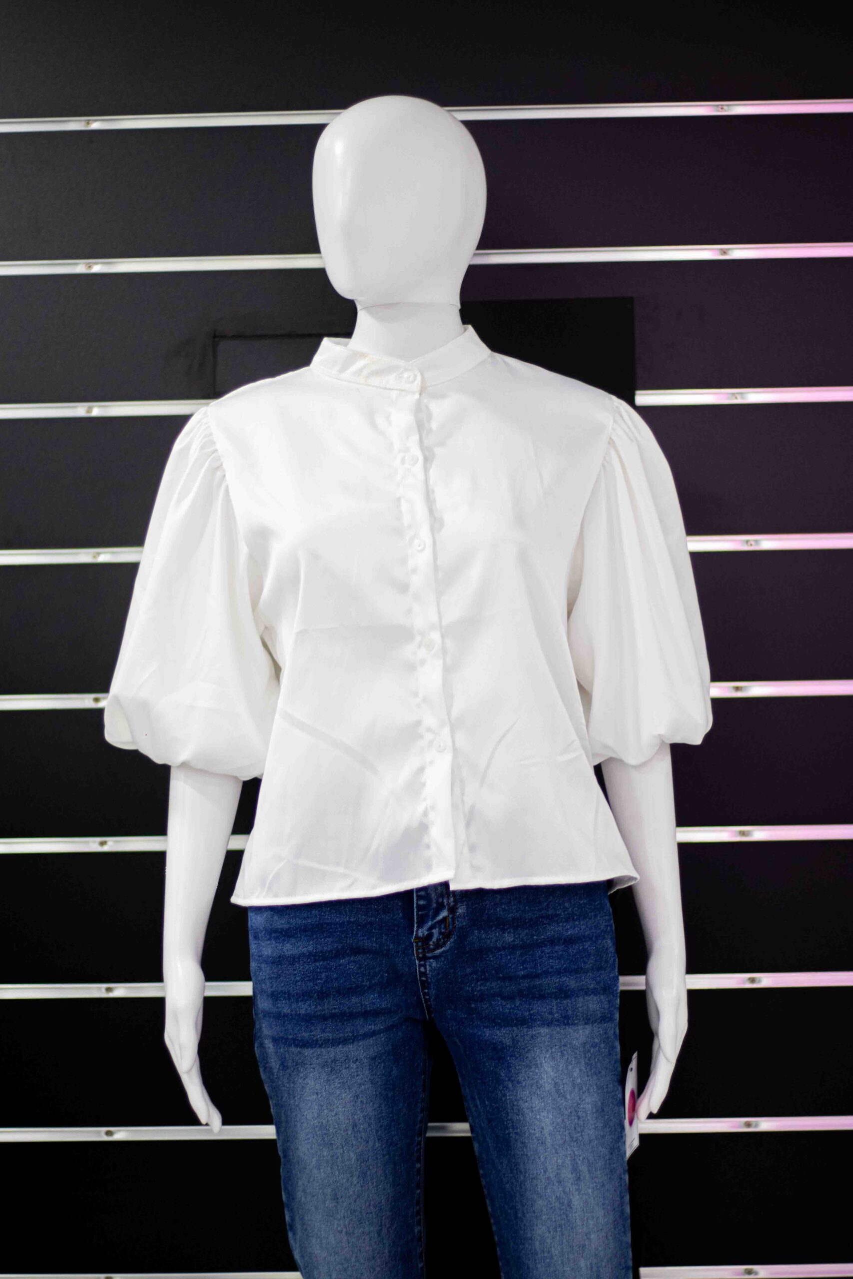 Bucket sleeve colorful blouse